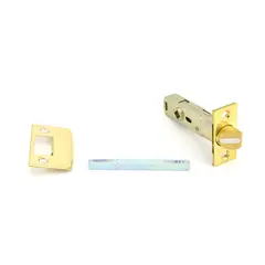 Baldwin 5513031FLS 2-3/8" Estate Lever Passage Latch with Full Lip Strike Unlacquered Brass Finish