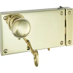 Baldwin 5634003LBIT Left Hand 7" Horizontal Entry Rim Lock with Fixed Bit Key Lifetime Brass Finish