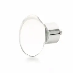 SCHAUB 60-26 Schaub  City Lights Oval Glass Knob Polished Chrome Finish