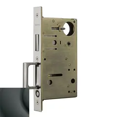 Baldwin 8602102 2-3/4" Backset Pocket Door Lock with Pull for Privacy and Entry Oil Rubbed Bronze Finish
