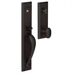 Baldwin 6403102ENTR Knob Entry Cody Full Escutcheon Emergency Egress Handleset Oil Rubbed Bronze Finish