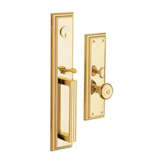 Baldwin 6542031ENTR Tremont Single Cylinder Entry Mortise Trim Unlacquered Brass Finish