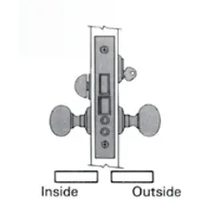 Baldwin 6800102R Right Hand Entry / Apartment Lever x Lever 1-1/2" Backset Mortise Lock Body Oil Rubbed Bronze Finish