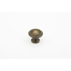 SCHAUB 704-ALB Schaub  1-1/2" Colonial Cabinet Knob Antique Light Brass Finish