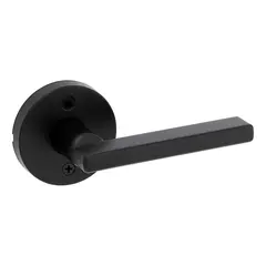 Kwikset 788HFLRDT-514 Halifax Lever with Round Rose Half Dummy Door Lock Matte Black Finish