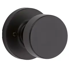 Kwikset 788PSKRDT-514 Pismo Knob with Round Rose Half Dummy Matte Black Finish