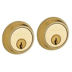 Baldwin 8021031 Traditional 1-5/8" Double Cylinder Deadbolt Unlacquered Brass Finish