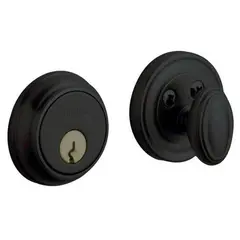 Baldwin 8031190 Traditional 1-5/8" Single Cylinder Deadbolt Satin Black Finish