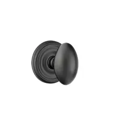 Emtek 8050EUS19 Egg Knob Dummy Pair with Regular Rose for 1-1/4" to 2" Door Flat Black Finish