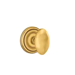 Emtek 8050EUS7 Egg Knob Dummy Pair with Regular Rose for 1-1/4" to 2" Door French Antique Brass Finish