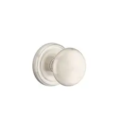 Emtek 8100PUS15 Providence Knob 2-3/8" Backset Passage with Regular Rose for 1-1/4" to 2" Door Satin Nickel Finish