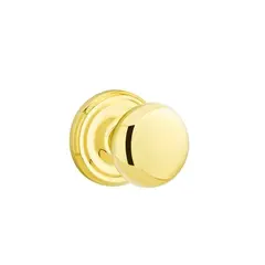 Emtek 8200PUS3 Providence Knob 2-3/8" Backset Privacy with Regular Rose for 1-1/4" to 2" Door Polished Brass Lifetime Finish