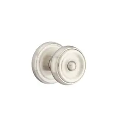 Emtek 8200WUS15 Waverly Knob 2-3/8" Backset Privacy with Regular Rose for 1-1/4" to 2" Door Satin Nickel Finish