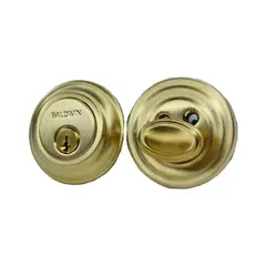 Baldwin 8231044 Traditional 2-1/8" Single Cylinder Deadbolt Lifetime Satin Brass Finish