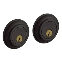 Baldwin 8232402 Traditional 2-1/8" Double Cylinder Deadbolt Distressed Oil Rubbed Bronze Finish