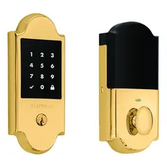 Baldwin 8235003ZW Z-Wave Boulder Touchscreen Deadbolt with Schlage C Keyway Lifetime Brass Finish