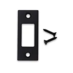 Emtek 83223US19 Square Deadbolt Strike Flat Black Finish