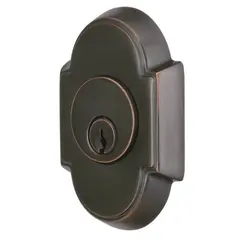 Emtek 8466US10B # 8 Single Cylinder Deadbolt Oil Rubbed Bronze Finish