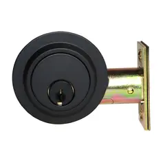 Emtek 8467US19 Modern Single Cylinder Deadbolt for 1-3/8" to 2-1/8" Door Flat Black Finish