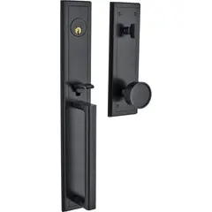 Baldwin 85311102ENTR Hollywood Hills Full Escutcheon Tubular Single Cylinder Handleset Oil Rubbed Bronze Finish