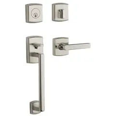 Baldwin 85386055RENT Soho Sectional Right Hand Single Cylinder Tubular Handleset Lifetime Bright Nickel Finish