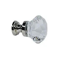 Emtek 86012US14 Diamond 1-1/4" Cabinet Knob Polished Nickel Lifetime Finish