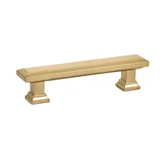 Emtek 86300US4 Geometric Rectangular Cabinet Pull with 3-1/2" Center to Center Satin Brass Finish