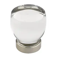 Emtek 86562US15 Juneau 1-1/8" Glass Cabinet Knob Satin Nickel Finish