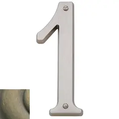 Baldwin 90671050 4-3/4" Carded House Number # 1 Antique Brass Finish