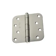 Emtek 91034US14 Pair of 4" x 4" 5/8" Radius Steel Residential Duty Hinges Polished Nickel Finish