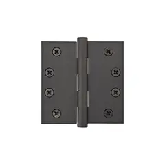 Emtek 96214US10B Pair of 4" x 4" Square Solid Brass Heavy Duty Hinges Oil Rubbed Bronze Finish