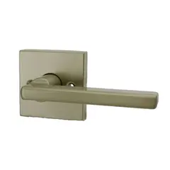 Kwikset 966HFLSQT-15.UNIV Halifax Lever with Square Rose Interior Single Cylinder Handleset Trim for Both 800 and 687 Series Handlesets Satin Nickel Finish