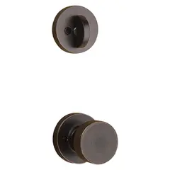 Kwikset 966PSKRDT-11P.UNIV Pismo Knob with Round Rose Interior Single Cylinder Handleset Trim for Both 800 and 687 Series Handlesets Venetian Bronze Finish