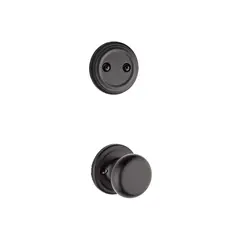 Kwikset 968H-514 Hancock Knob Interior Dummy Handleset Trim Matte Black Finish