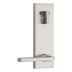 Kwikset 971HFLSQF-15 Single Cylinder Interior Halifax Lever Trim with Square Full Escutcheon Satin Nickel Finish