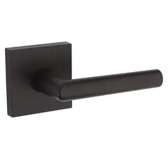 Kwikset 973MILSQT-514 Dummy Interior Milan Lever Trim with Square Rose Matte Black Finish