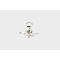 SCHAUB 982-PN Schaub  3/4" Sonata Round Cabinet Knob with Star Backplate Polished Nickel Finish