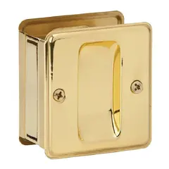 Ives Commercial 990B3 Solid Brass Passage Sliding Door Pull Bright Brass Finish