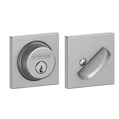 Schlage Residential B60COL626 Collins Single Cylinder Deadbolt C Keyway with 12287 Latch and 10116 Strike Satin Chrome Finish