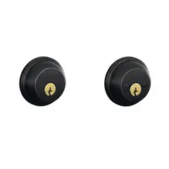 Schlage Residential B62716 Double Cylinder Deadbolt C Keyway with 12287 Latch and 10116 Strike Aged Bronze Finish