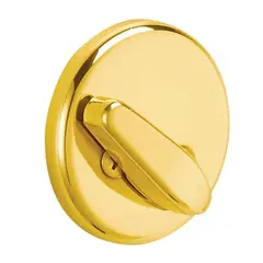 Schlage Residential B81505 One Sided Deadbolt with 12287 Latch and 10116 Strike with Plate Lifetime Brass Finish