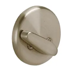 Schlage Residential B81619 One Sided Deadbolt with 12287 Latch and 10116 Strike with Plate Satin Nickel Finish