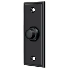 Deltana BBS333U19 Bell Button; Rectangular Contemporary; Black Finish