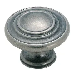 Amerock BP1586WN-10PACK Pack of 10 1-5/16" (33 mm) Diameter Inspirations Cabinet Knob Weathered Nickel Finish