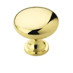 Amerock BP530053-25PACK Pack of 25 1-1/4" (32 mm) Diameter Allison Value Cabinet Knob Bright Brass Finish