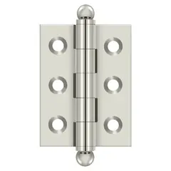 Deltana CH2015U14 2" x 1-1/2" Hinge; with Ball Tips; Bright Nickel Finish