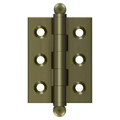 Deltana CH2015U5 2" x 1-1/2" Hinge; with Ball Tips; Antique Brass Finish