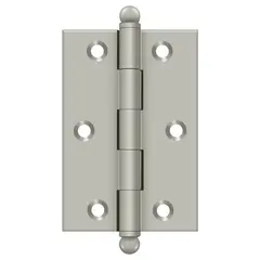 Deltana CH3020U15 3" x 2" Hinge; with Ball Tips; Satin Nickel Finish