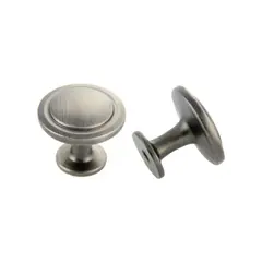 Crown Cabinet Hardware CHK80960APH 1-1/4" Deco Cabinet Knob Satin Pewter Finish