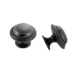 Crown Cabinet Hardware CHK81784DACM 1-1/5" Rope Cabinet Knob Weathered Black Finish